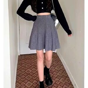 Cute Gray Skater Skirt